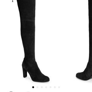 WORN ONCE Stuart Weitzman Highland Over the Knee Black Suede Boot